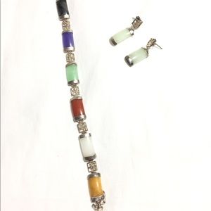 Asian Inspired Bracelet and Earrings Set